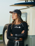 UPF50+ Stretch Cropped Flame Rash Guard – Women's | ChillHang