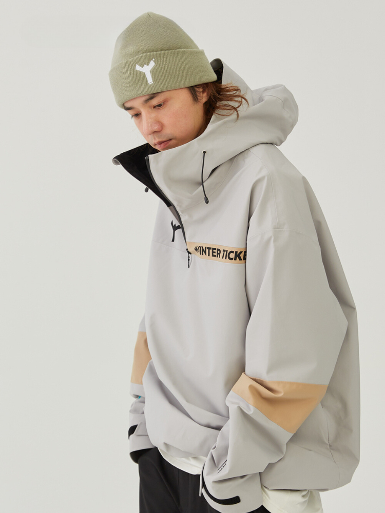 3L Oversized Freeride Pullover Snow Jacket – Unisex | Winter Ticket