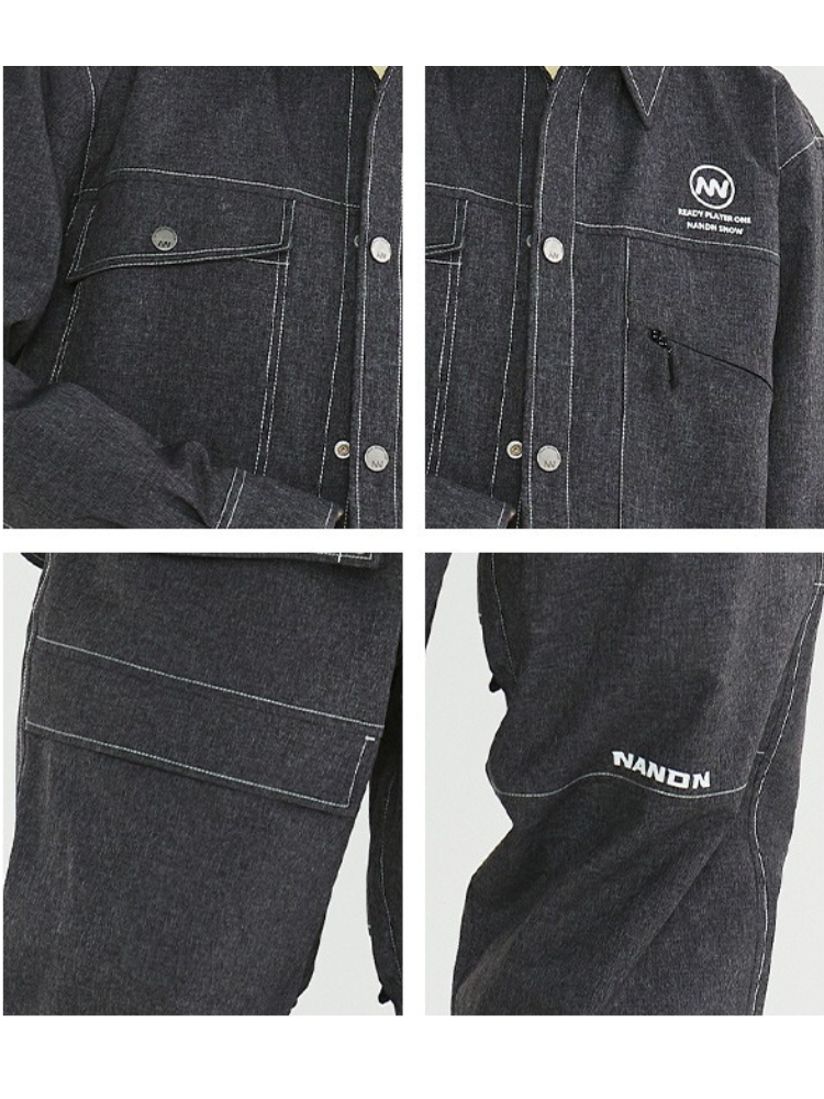 Denim-Tone 10K Baggy Snow Set – Unisex | NANDN