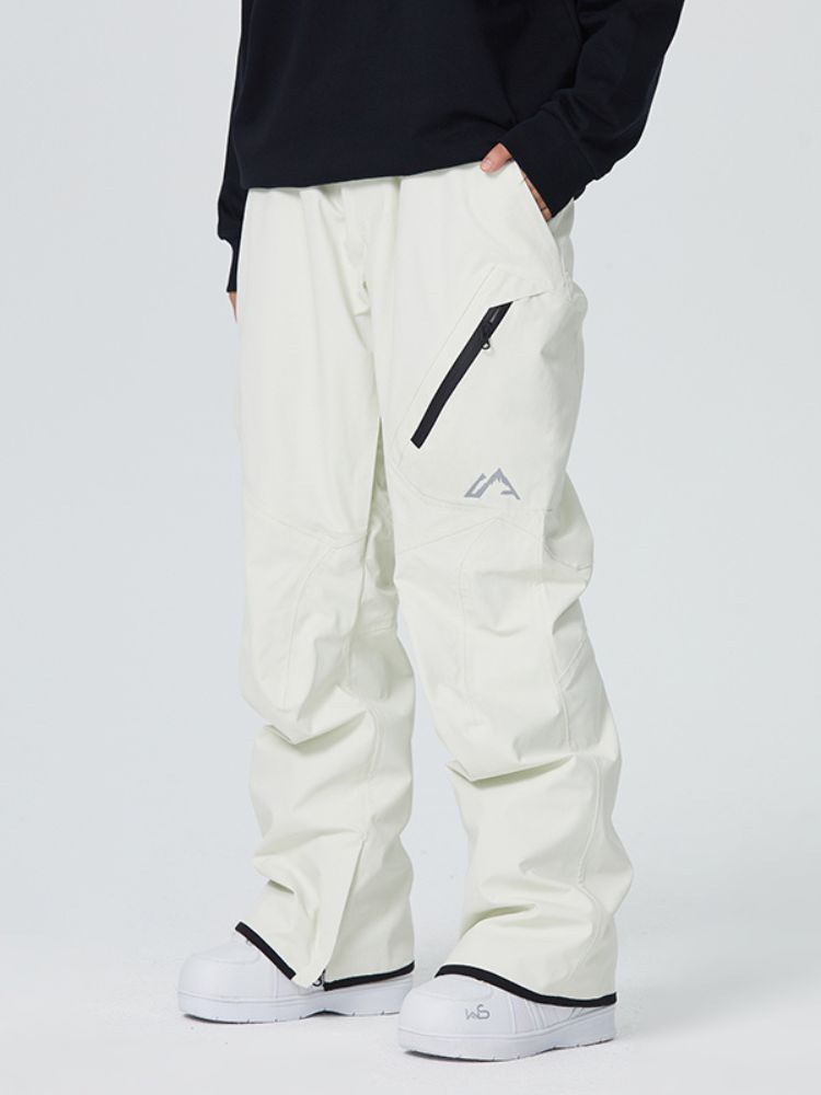 [Clearance] Diagonal Zipper Snow Pants - Unisex | Searipe
