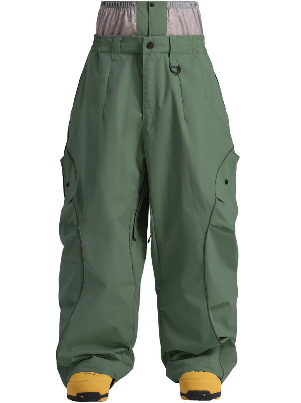 Retro Track Reflective Piping Baggy Snow Pants – Unisex | Gsou Snow