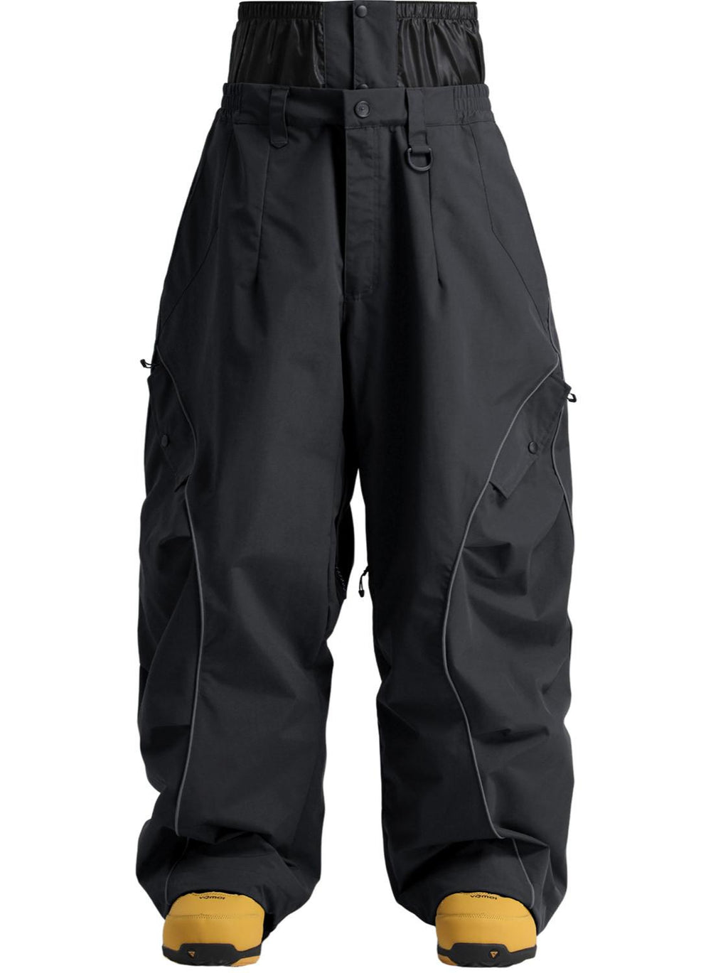 Retro Track Reflective Piping Baggy Snow Pants – Unisex | Gsou Snow
