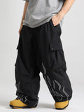 Reflective Flame Baggy Utility Snow Pants – Unisex | Gsou Snow