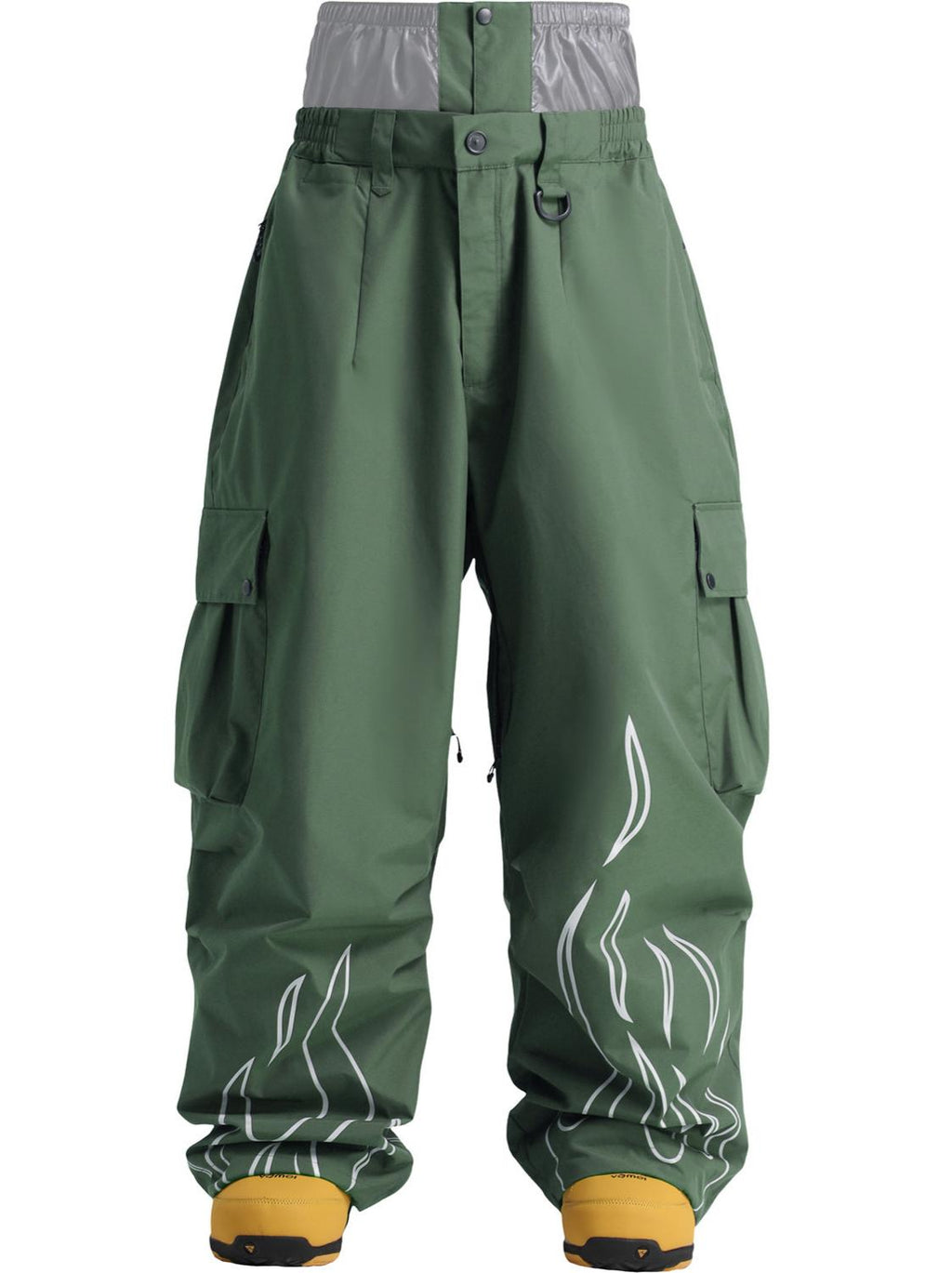 Reflective Flame Baggy Utility Snow Pants – Unisex | Gsou Snow