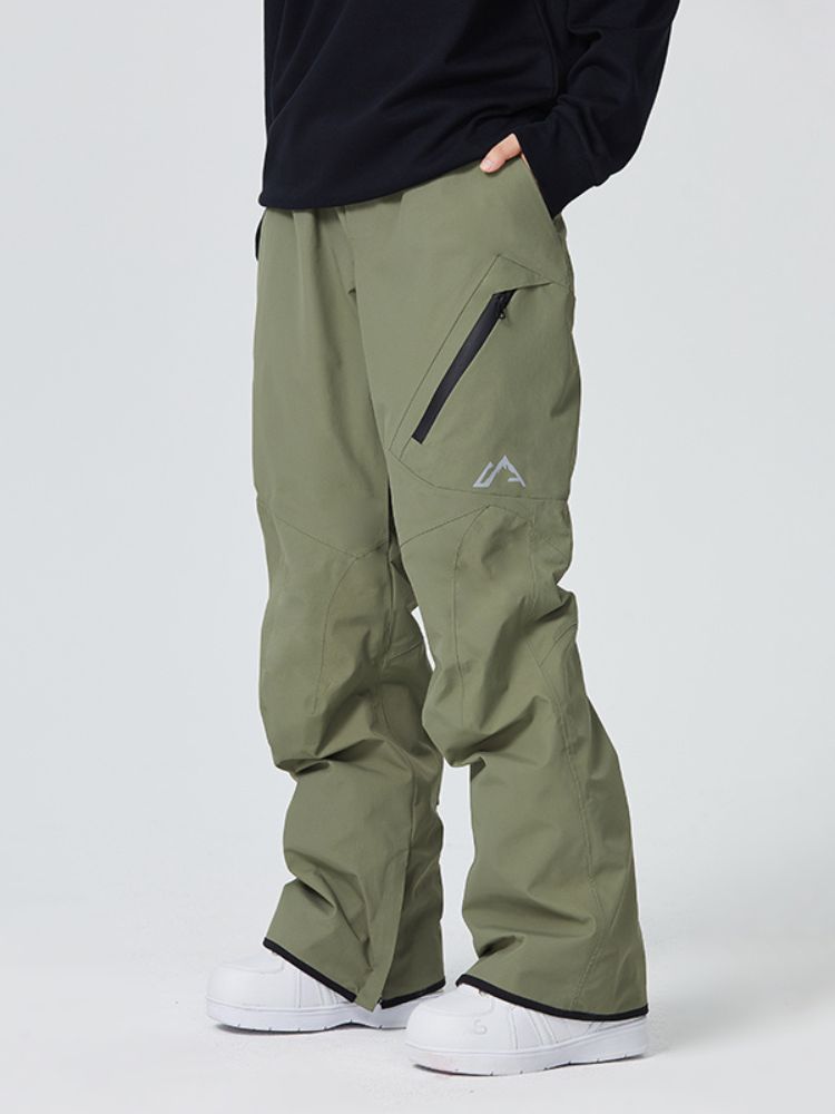 [Clearance] Diagonal Zipper Snow Pants - Unisex | Searipe