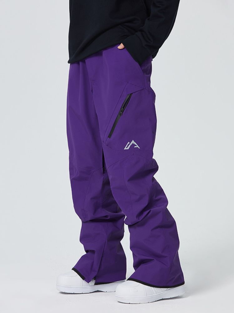 [Clearance] Diagonal Zipper Snow Pants - Unisex | Searipe