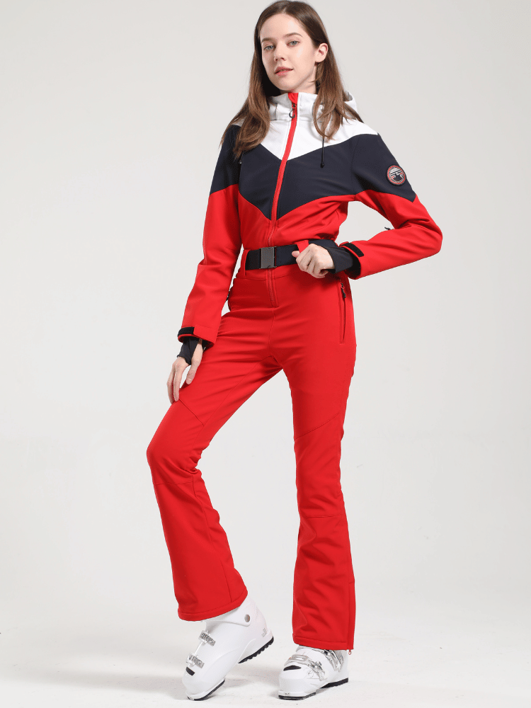 Vintage Color-Block Ski Suit - Women's | Gsou Snow