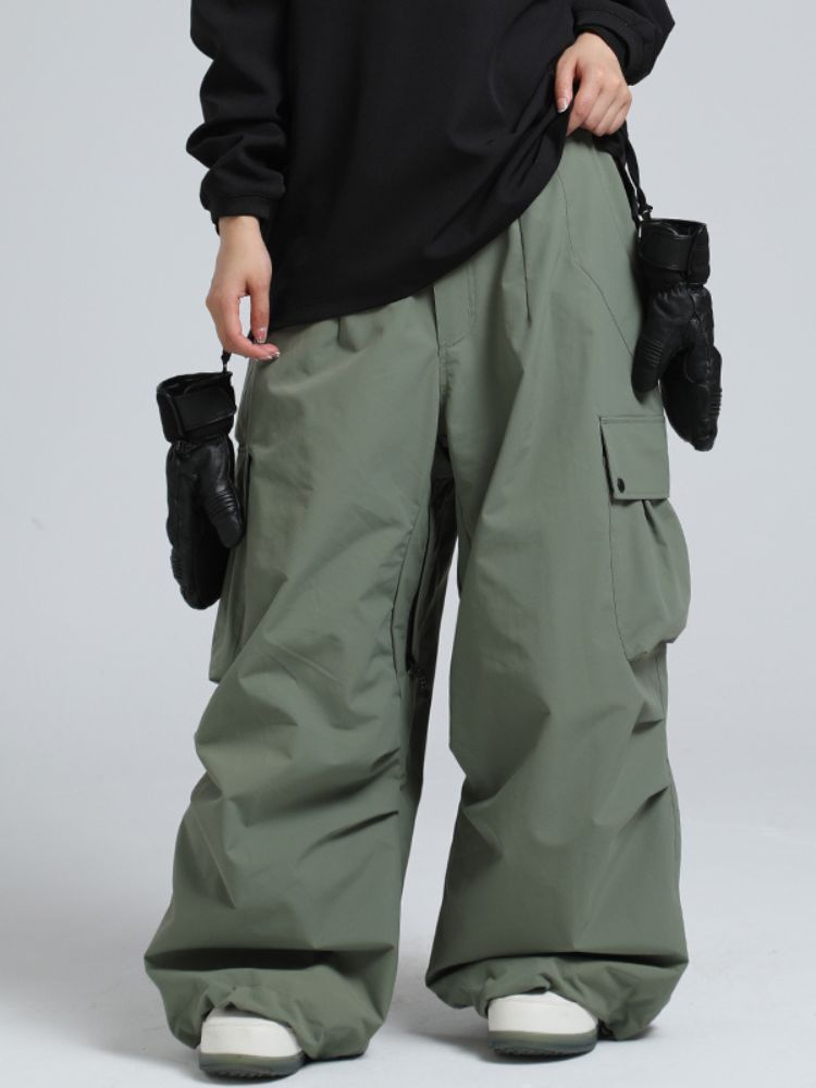 20K Baggy Loose Fit Cargo Snowboard Pants - Unisex | Gsou Snow