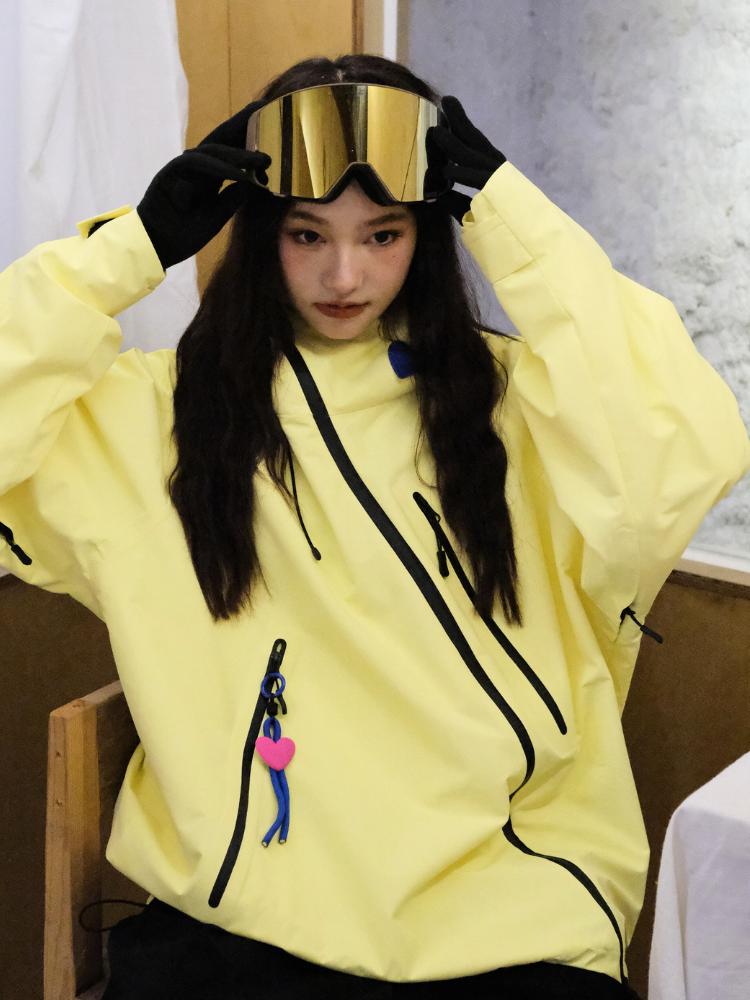 3L Aurora Asymmetric Zip Ski Jacket – Unisex | Hellystudio
