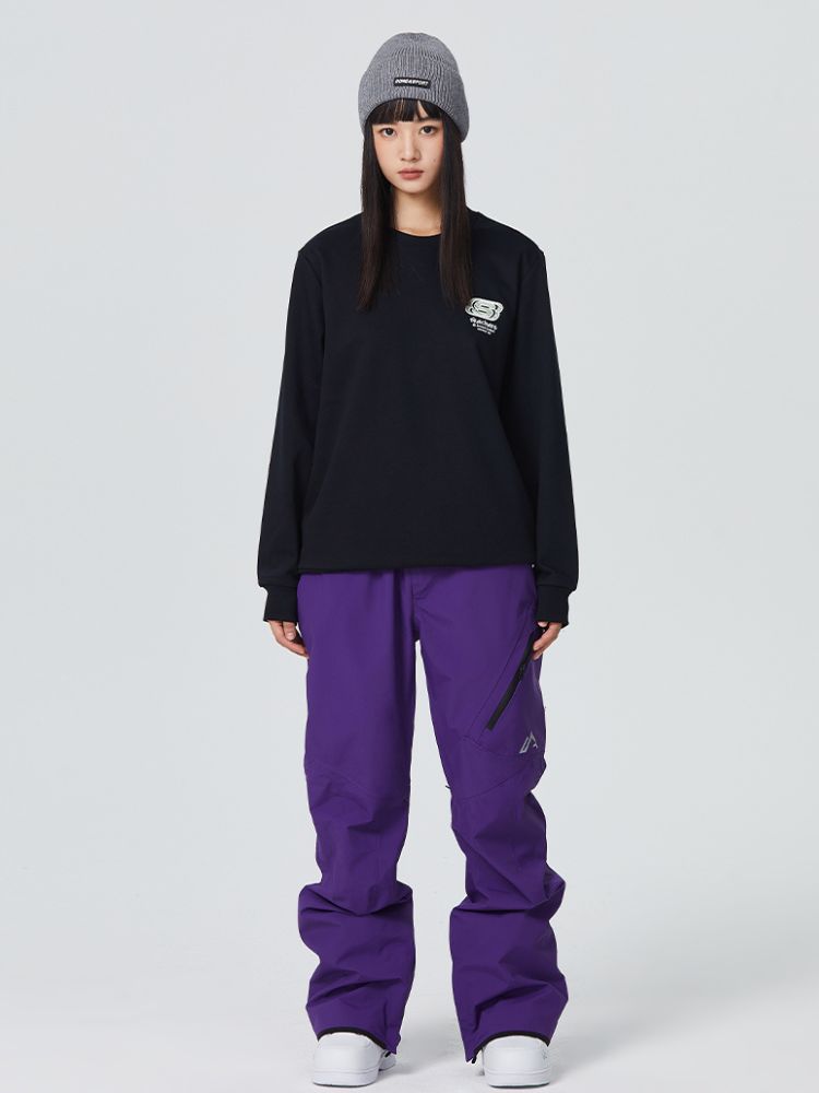 [Clearance] Diagonal Zipper Snow Pants - Unisex | Searipe