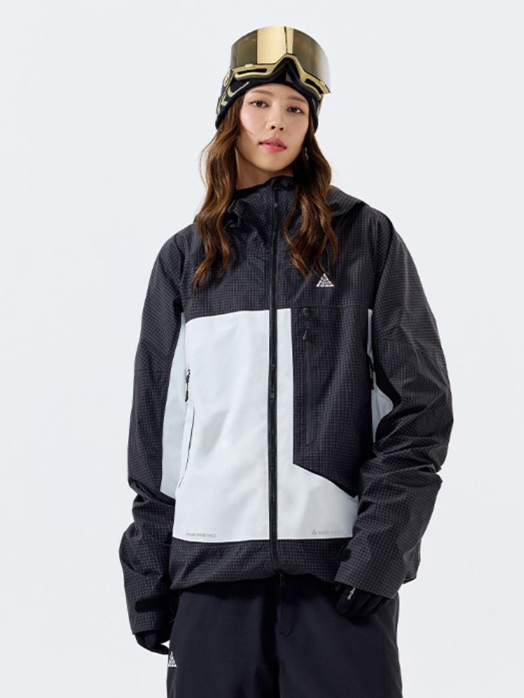 Waterproof & Cotton Color-blocked Ski Jacket- Women's | NANEND