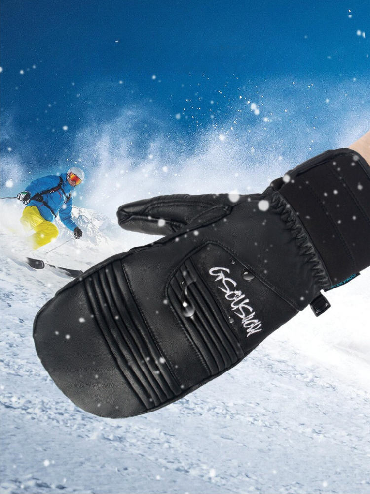 Goat Leather Ski Mittens | Gsou Snow