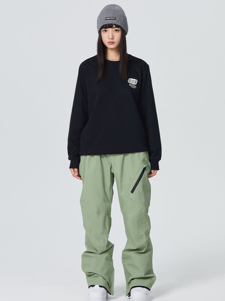 [Clearance] Diagonal Zipper Snow Pants - Unisex | Searipe