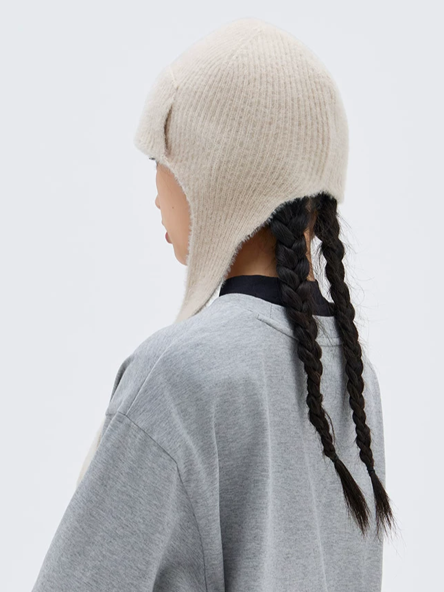Fuzzy Long Earflap Knit Beanie – Unisex | GAINAX