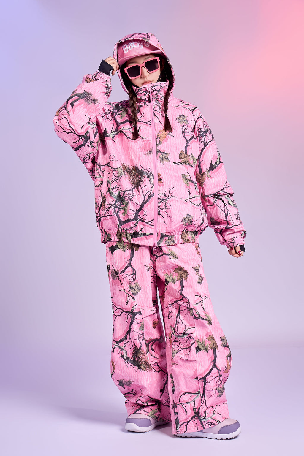 Pink Forest Camo Snowboard Pants – Unisex | Doorek