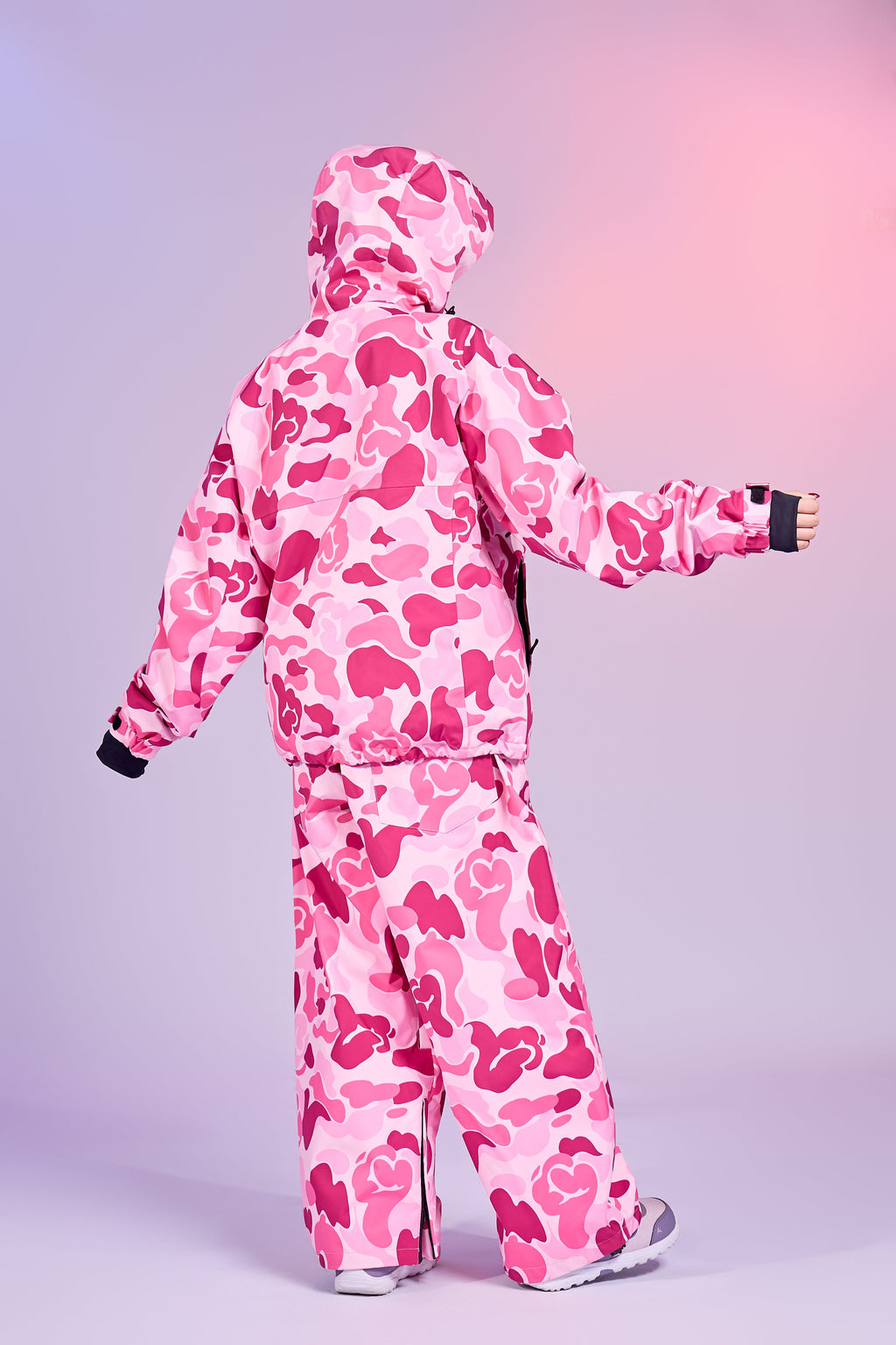 20K Waterproof 3-Layer Insulated Pink Camo Snowboard Pants – Unisex | Doorek