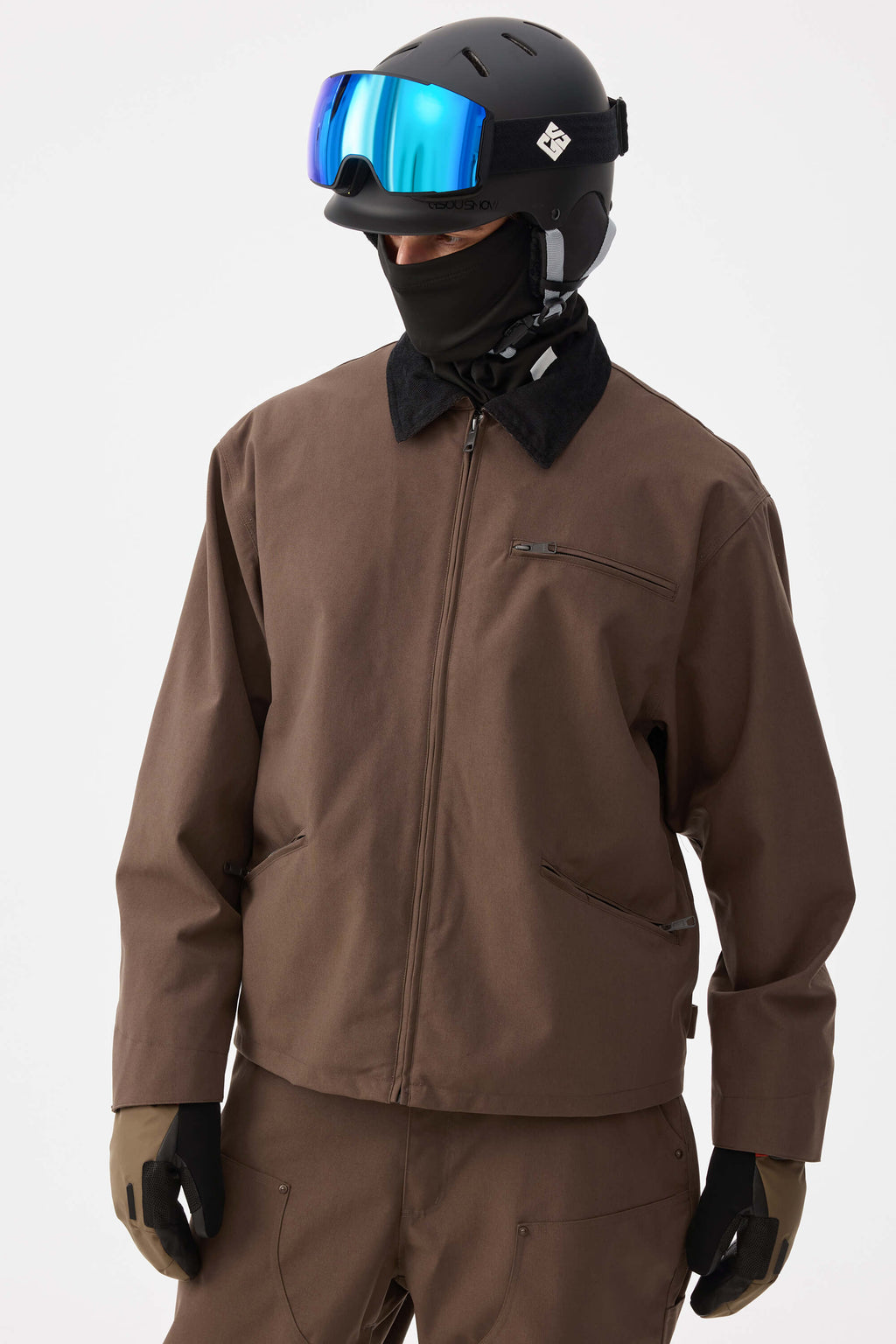 Boxy Modern Barn Corduroy-Collar Snow Jacket – Unisex | Gsou Snow