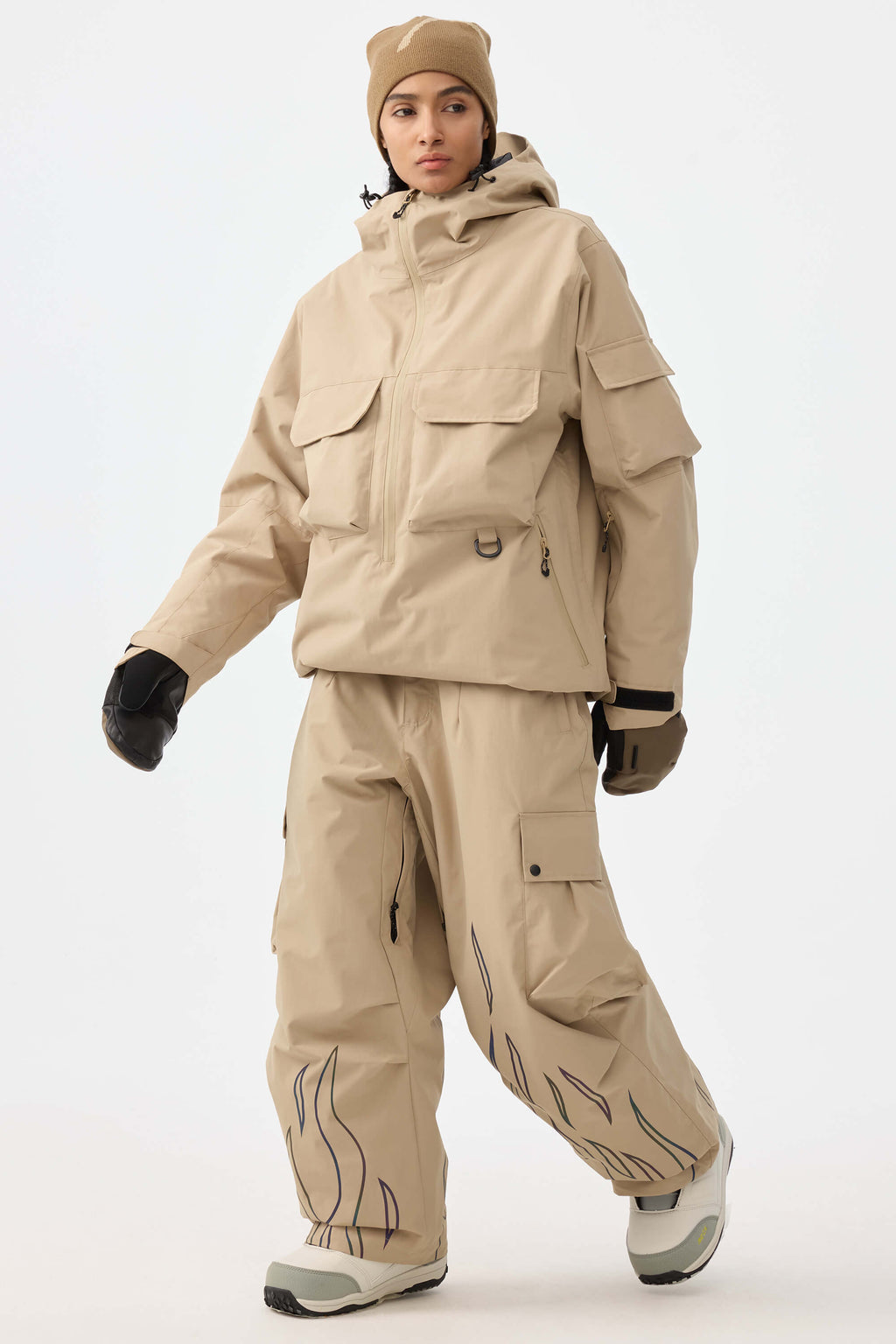 Techwear Half-Zip Insulated Anorak Snow Jacket – Unisex | Gsou Snow