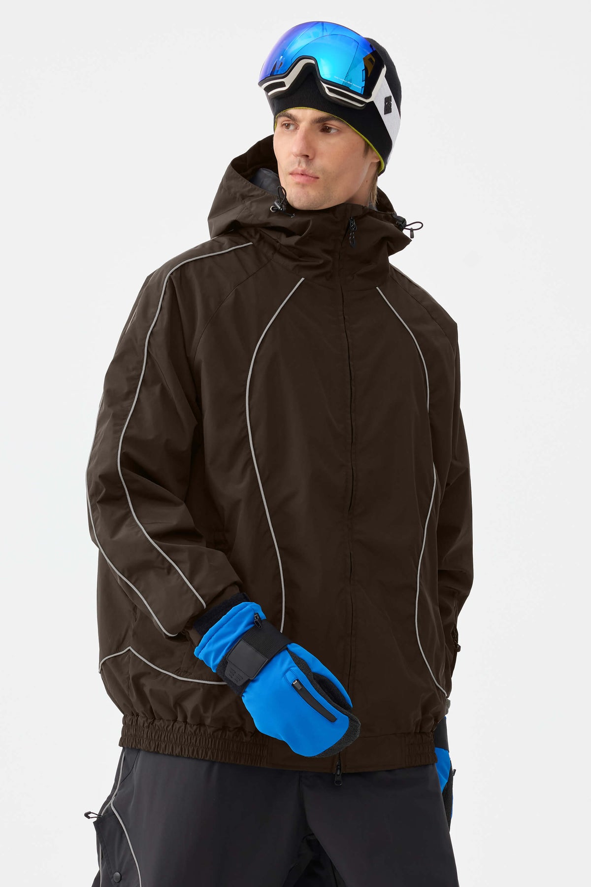 Retro Track Reflective Piping Snow Jacket – Unisex | Gsou Snow