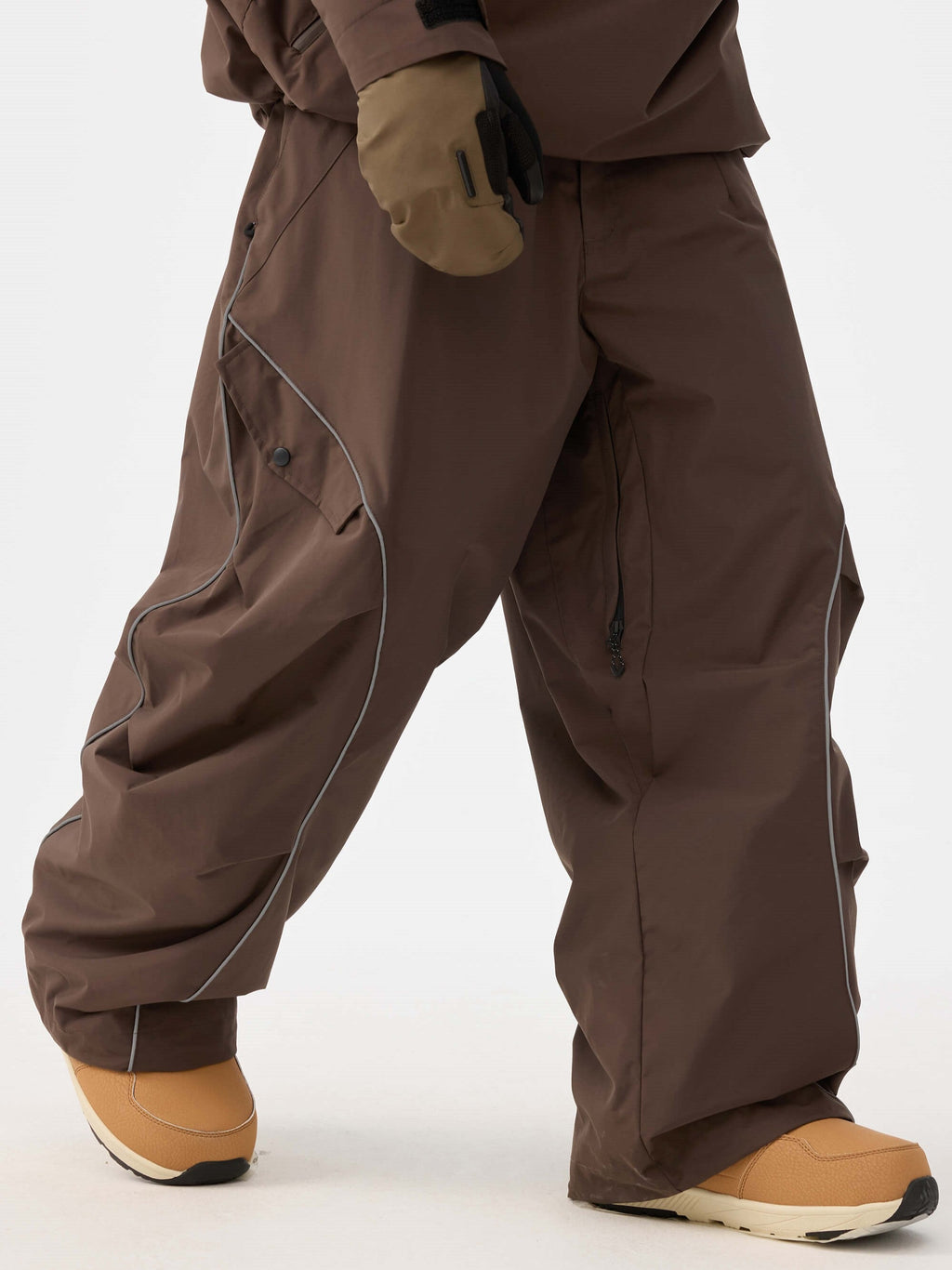 Retro Track Reflective Piping Baggy Snow Pants – Unisex | Gsou Snow