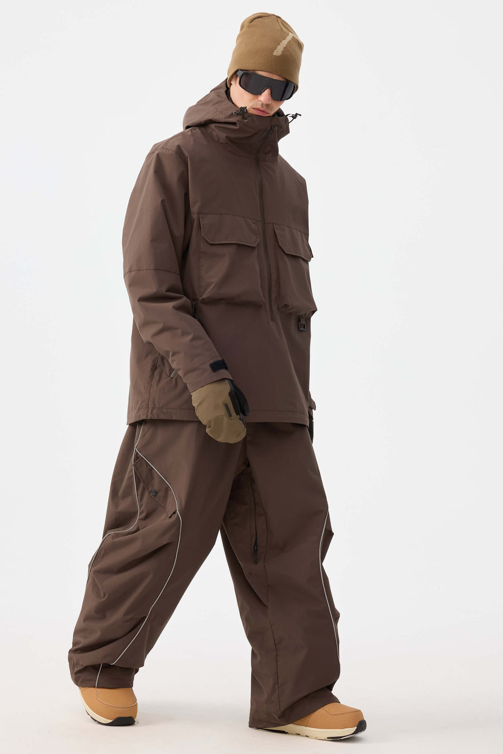 Retro Track Reflective Piping Baggy Snow Pants – Unisex | Gsou Snow