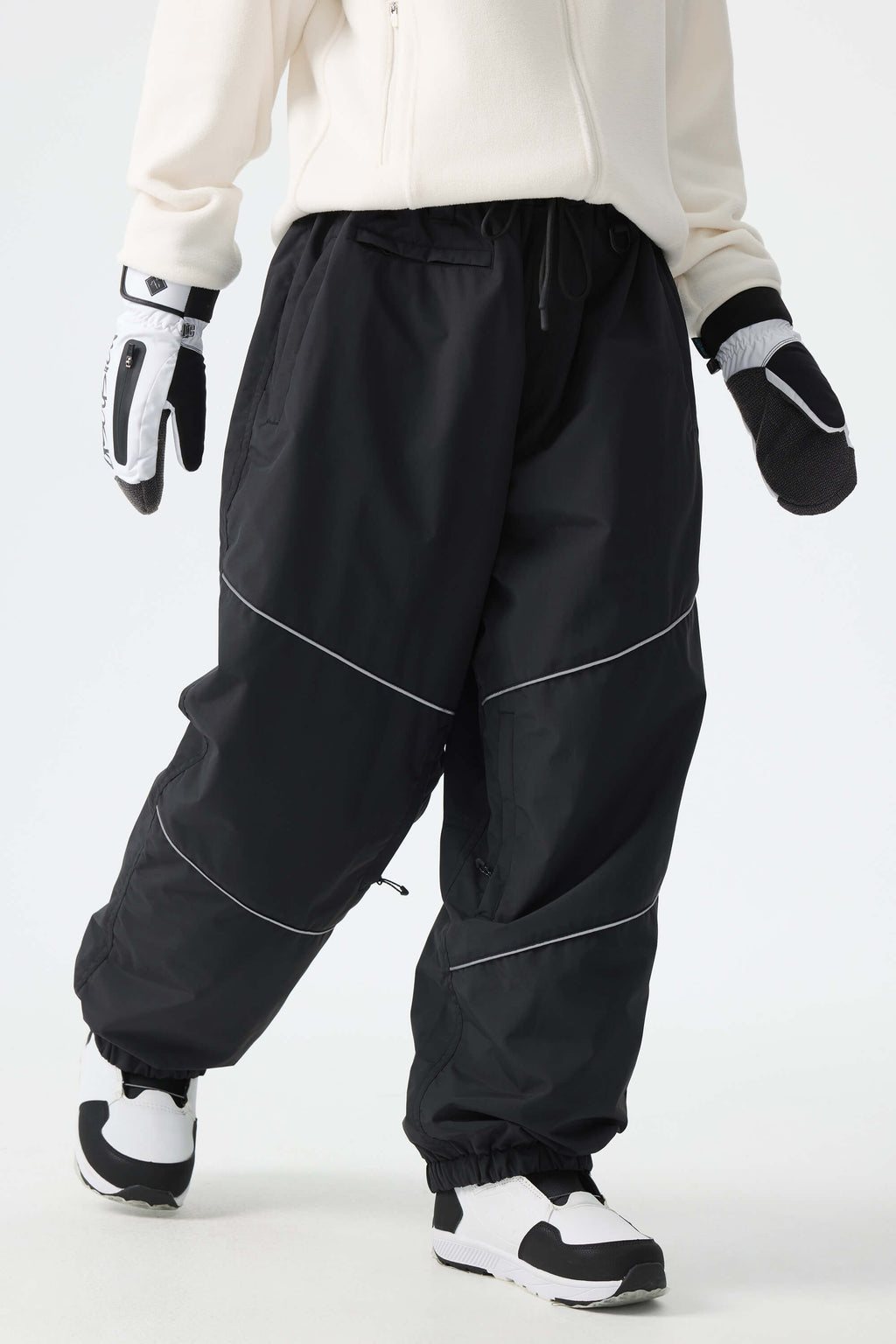 Color-Block Reflective Baggy Snow Pants – Unisex | Gsou Snow