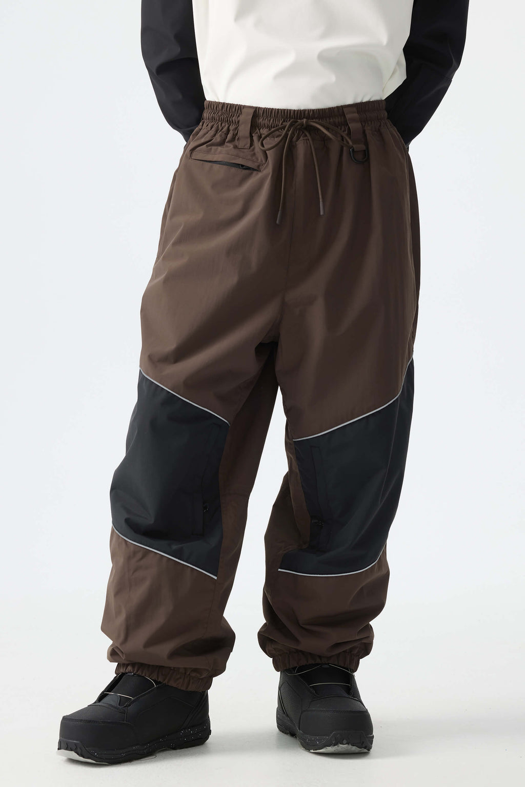 Color-Block Reflective Baggy Snow Pants – Unisex | Gsou Snow