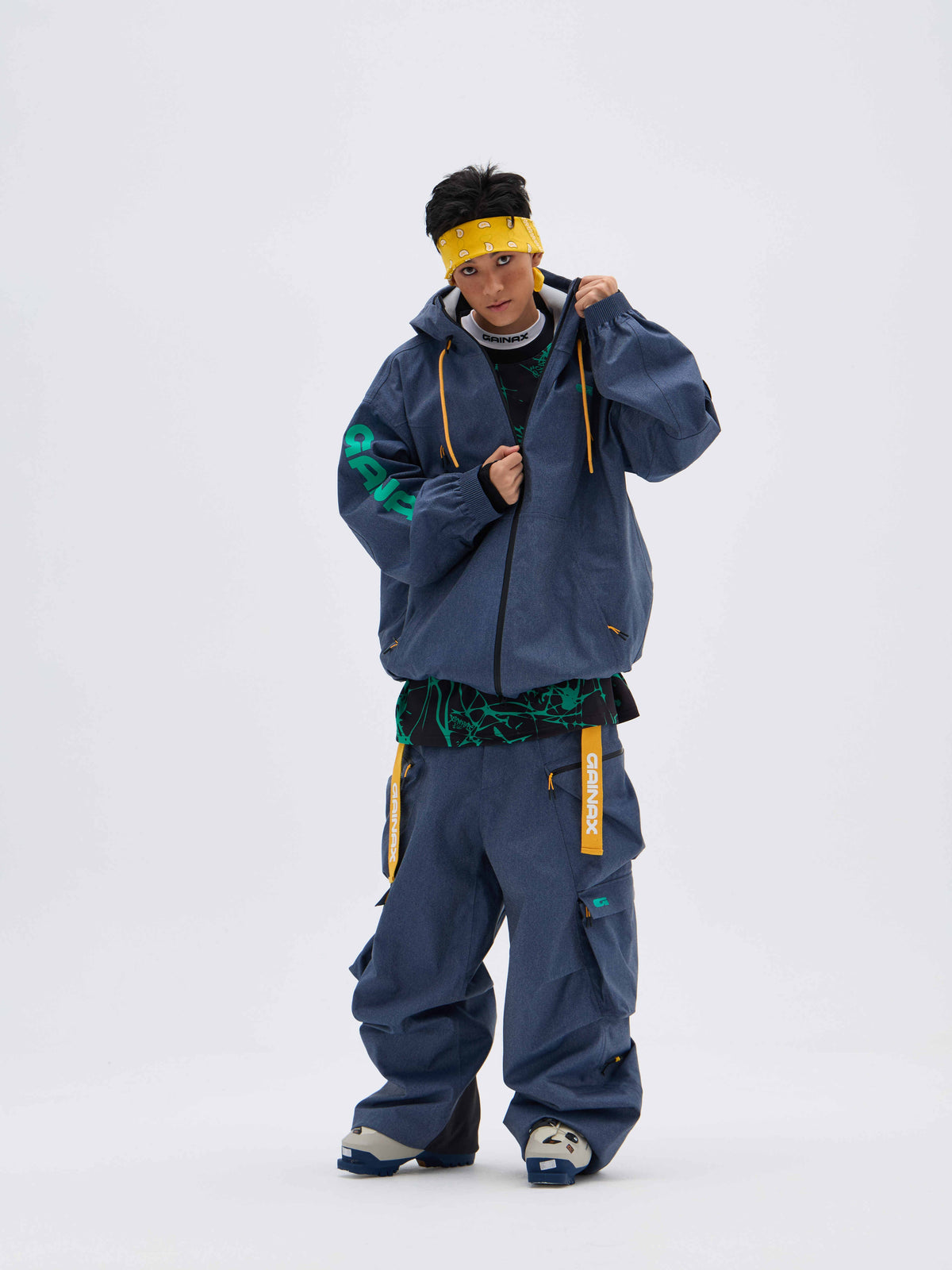 REBEL 3L Waterproof Freeride Ski Jacket Blue - Unisex | GAINAX