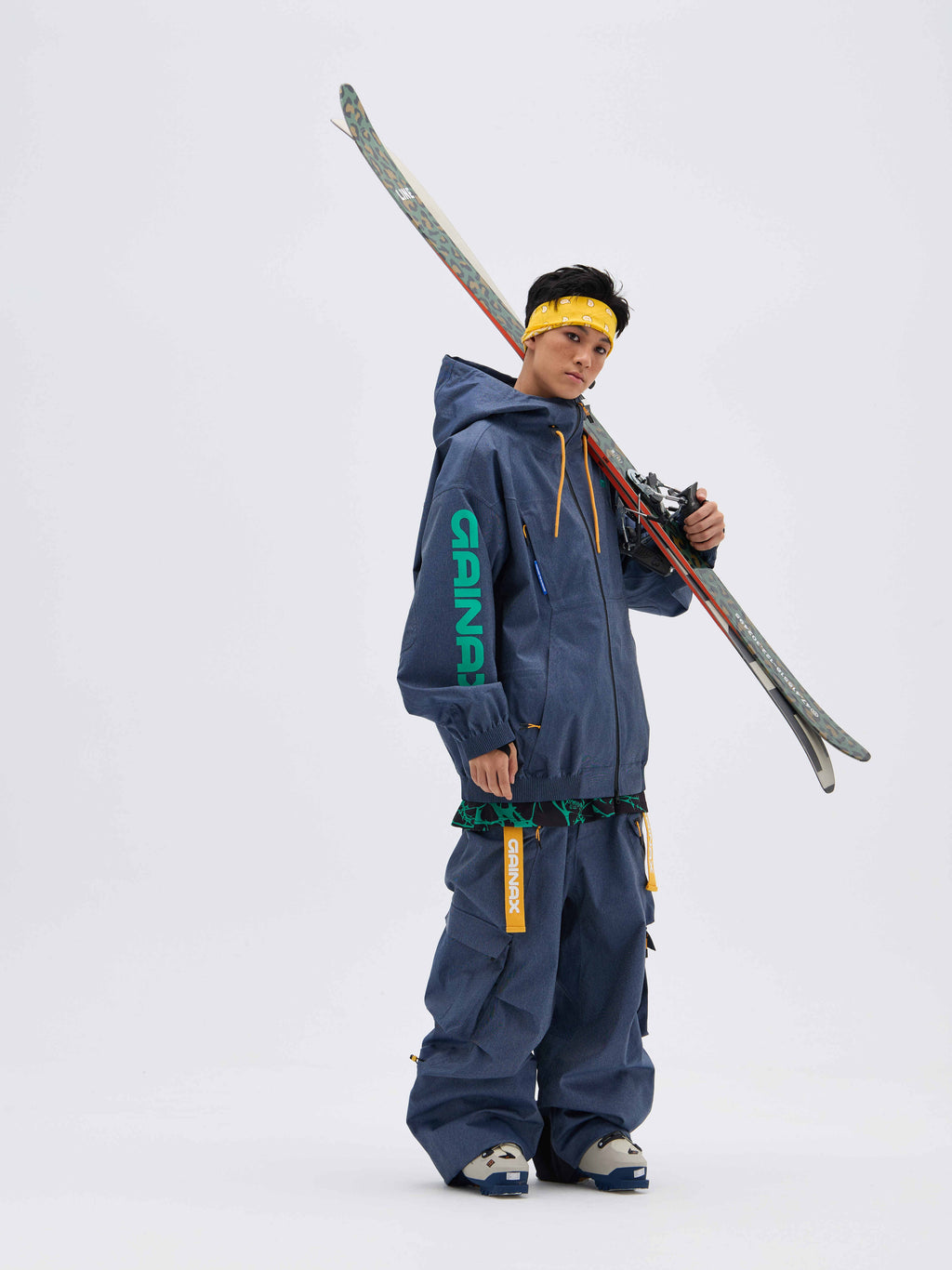 REBEL 3L Waterproof Freeride Ski Jacket Blue - Unisex | GAINAX