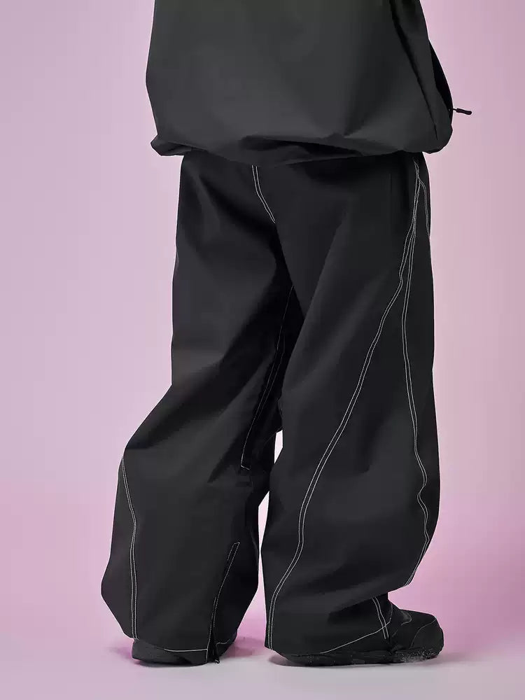 Heat-Layer Tech Cargo  Curved Baggy Ski Pants – Unisex | Doorek