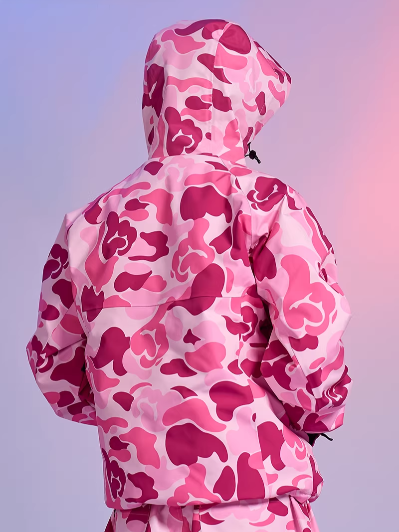 3-Layer Insulated Pink Camo Snowboard Jacket – Unisex | Doorek