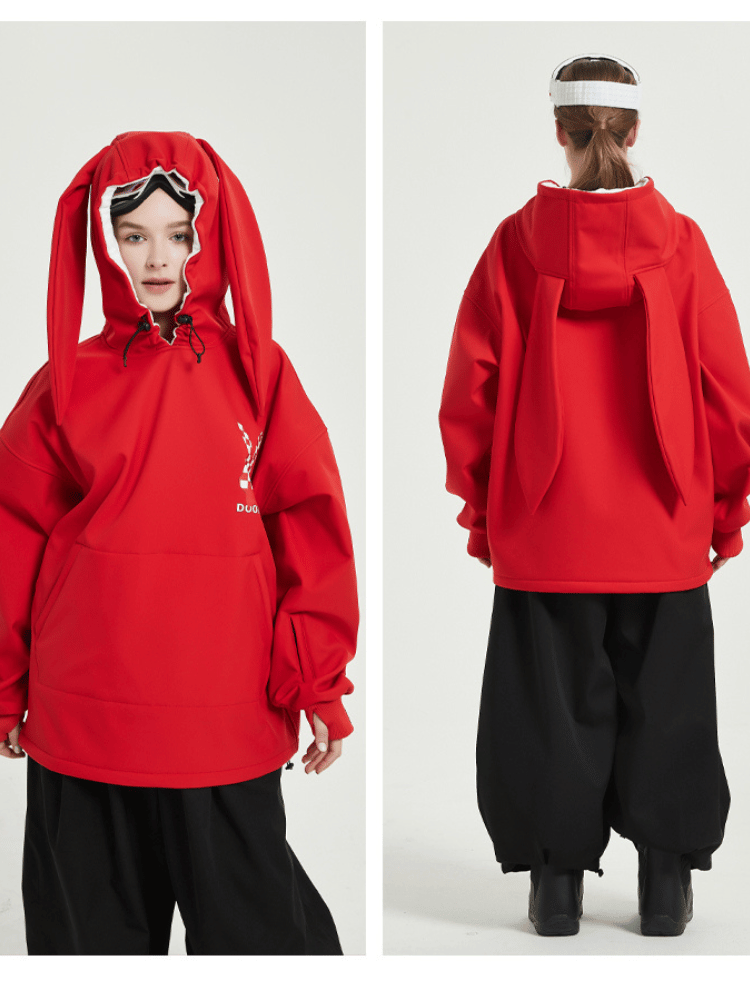 Iconic Rabbit Waterproof Fleece Hoodie – Unisex | Doorek