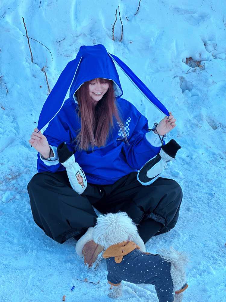 Iconic Rabbit Waterproof Fleece Hoodie – Unisex | Doorek