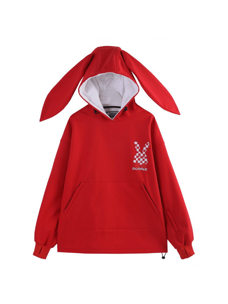 Iconic Rabbit Waterproof Fleece Hoodie – Unisex | Doorek