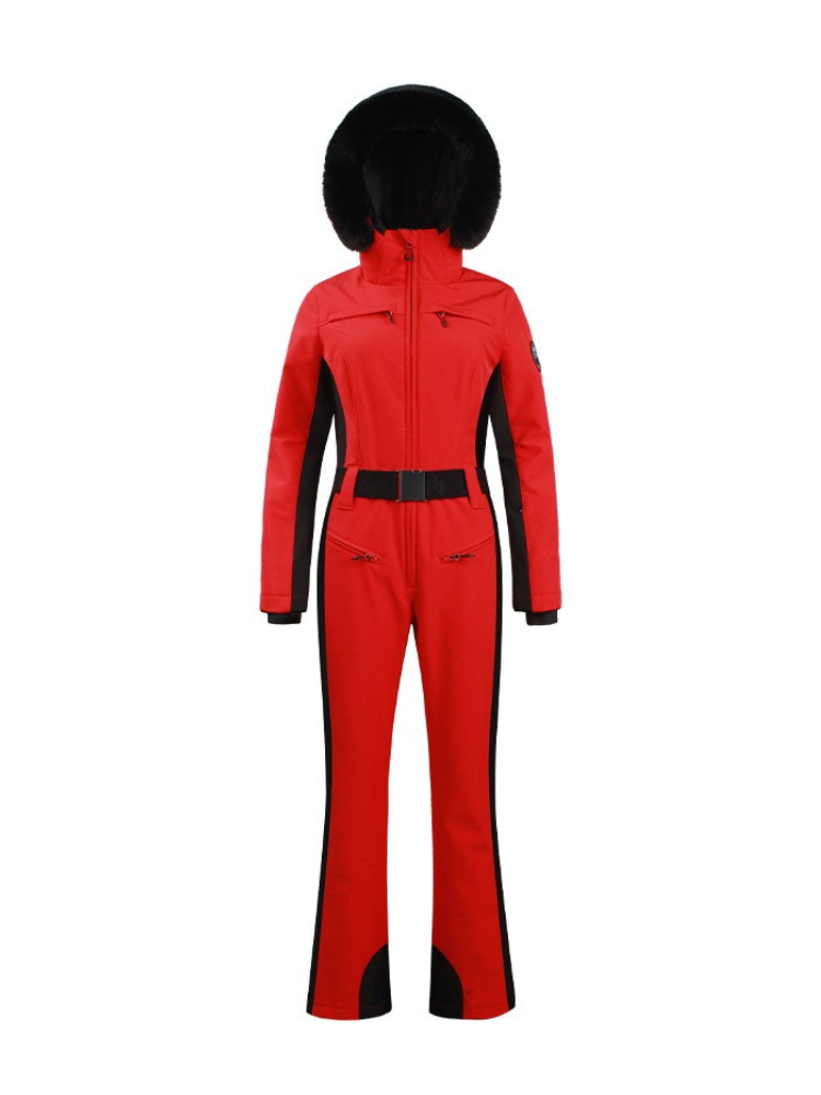 Faux-Fur Slim Ski Jumpsuit – Women's | Gsou Snow
