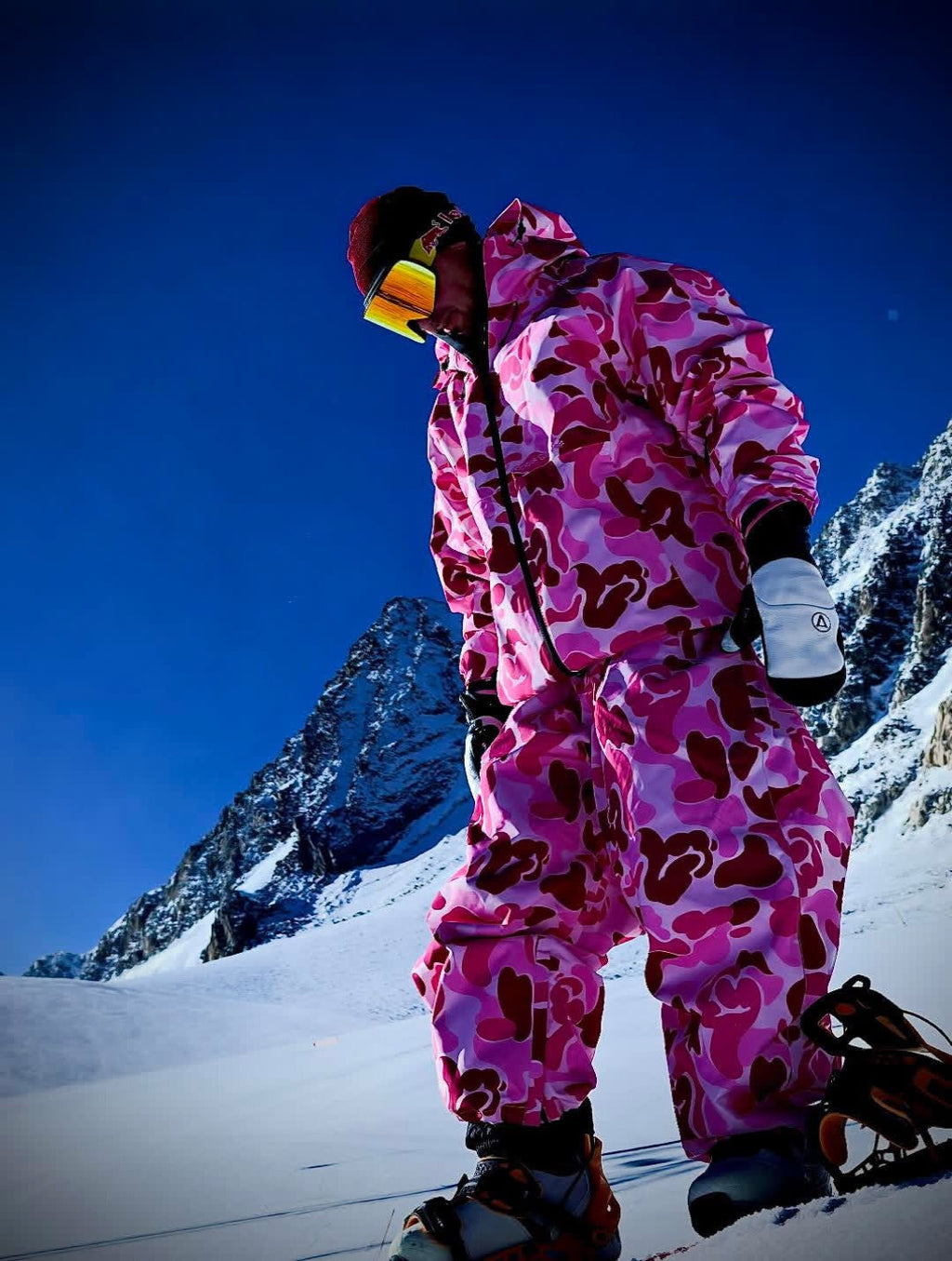20K Waterproof 3-Layer Insulated Pink Camo Snowboard Pants – Unisex | Doorek