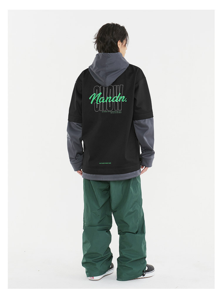 Layered-Sleeve Waterproof Fleece Pullover – Unisex | NANEND