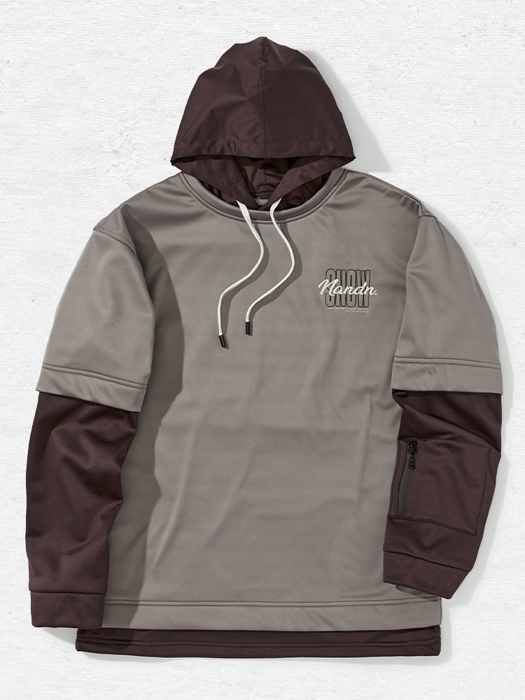 Layered-Sleeve Waterproof Fleece Pullover – Unisex | NANEND