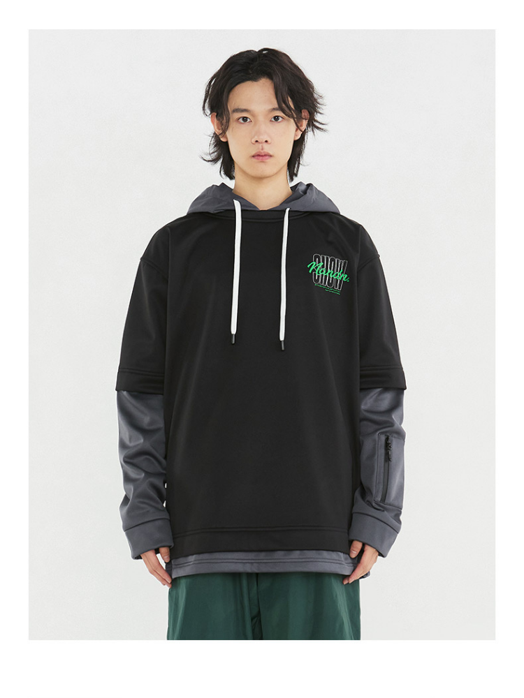 Layered-Sleeve Waterproof Fleece Pullover – Unisex | NANEND