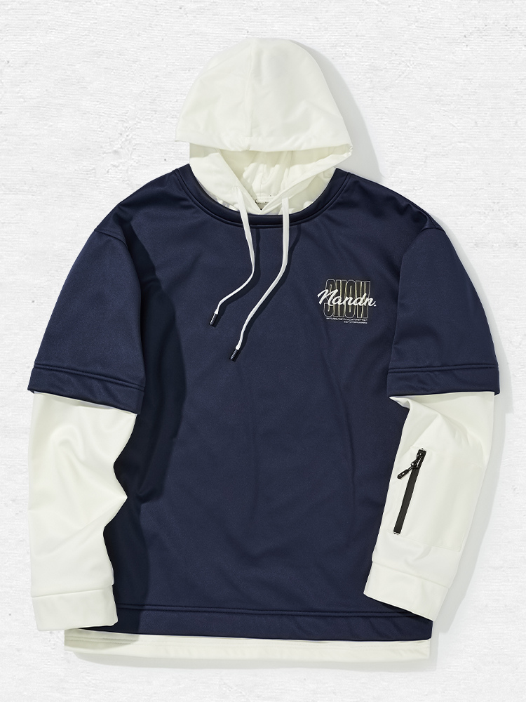 Layered-Sleeve Waterproof Fleece Pullover – Unisex | NANEND