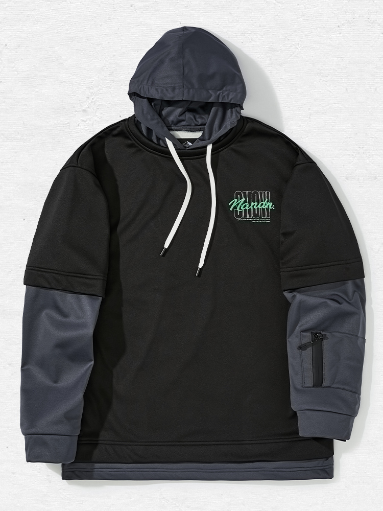 Layered-Sleeve Waterproof Fleece Pullover – Unisex | NANEND