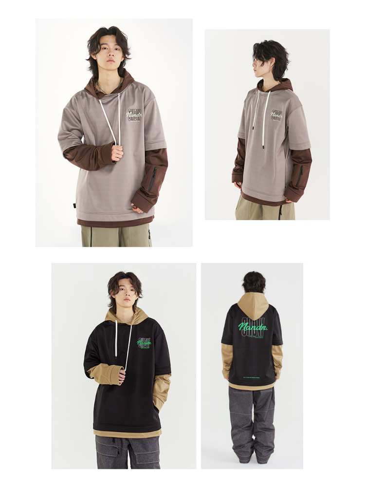 Layered-Sleeve Waterproof Fleece Pullover – Unisex | NANEND