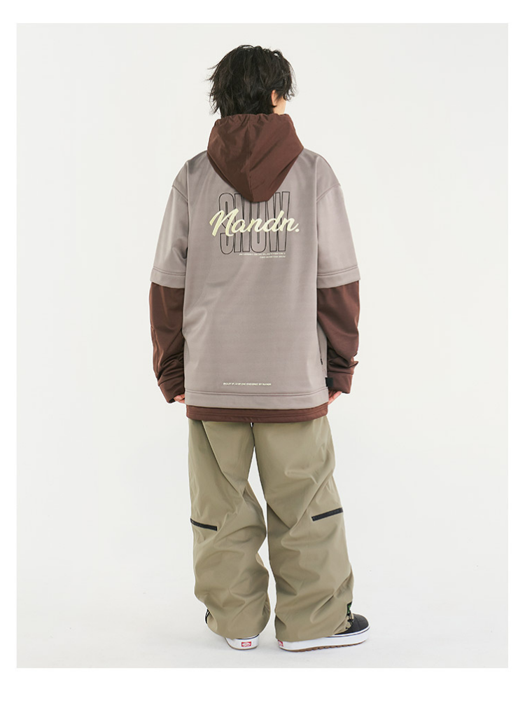 Layered-Sleeve Waterproof Fleece Pullover – Unisex | NANEND