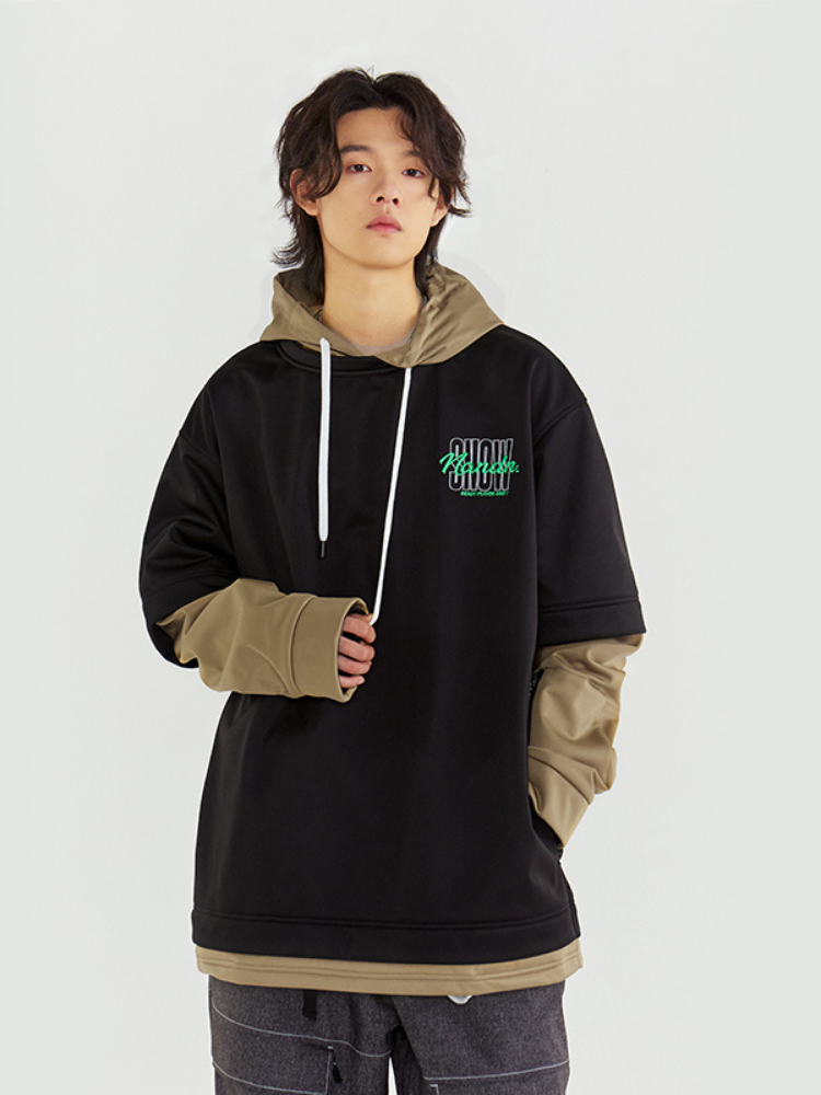 Layered-Sleeve Waterproof Fleece Pullover – Unisex | NANEND
