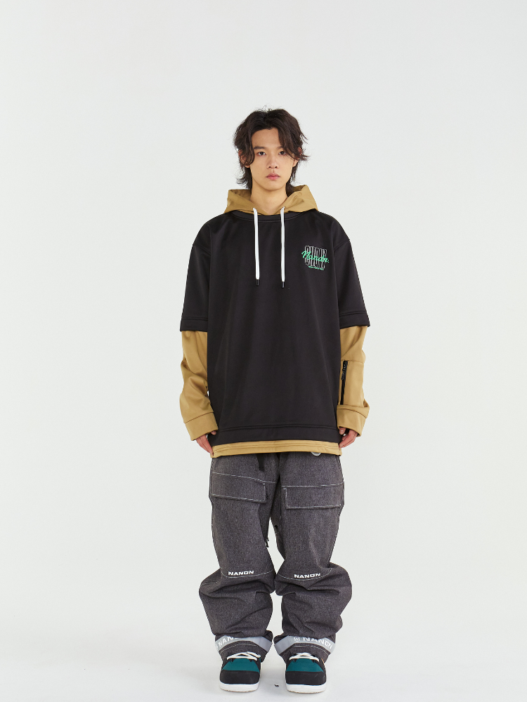 Layered-Sleeve Waterproof Fleece Pullover – Unisex | NANEND